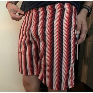 Onia The Calder Swim Shorts Trunks Stripe Geo Red XL